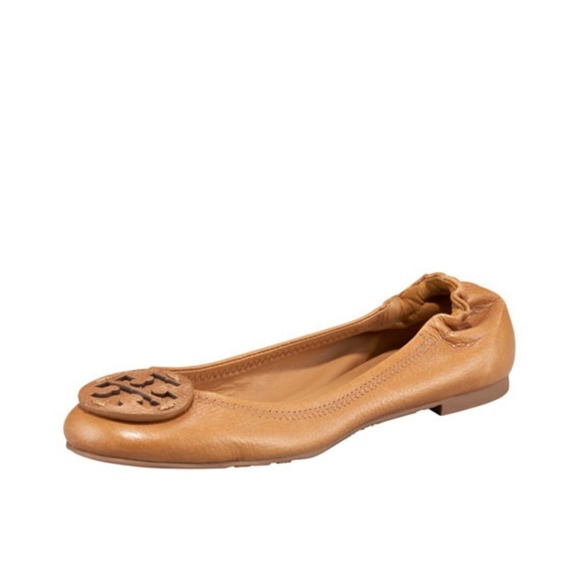 Tory Burch Shoes - Tory Burch Reva Logo Ballerina Flat, Royal Tan